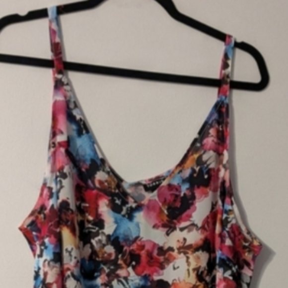 NWT Torrid NWT Pink and Red Tank Top with Floral Print Size 2 (18/20) Camisole - Picture 4 of 6